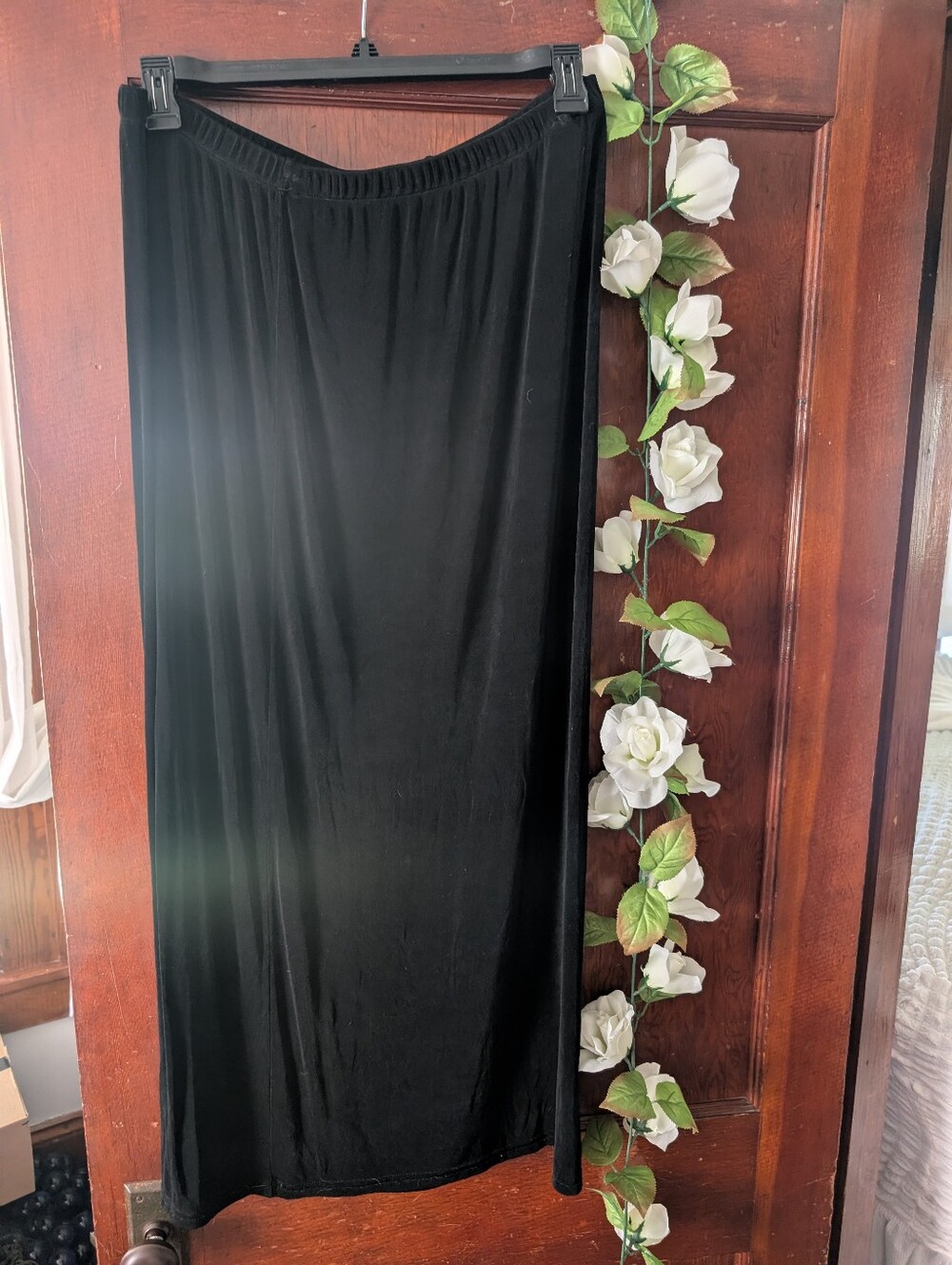 Citiknits Classic Black Maxi Skirt XL